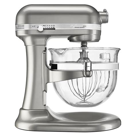 Sugar Pearl Silver KitchenAid Professional 6500 Design Series Lift