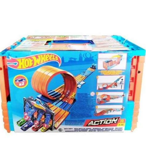 Jual Hot Wheels Track Race Crate 4 Lane Jalur Balap Original Di Seller