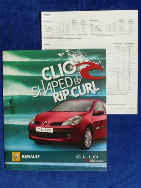 Renault Clio By Rip Curl Mod Le Sp Cial Brochure Prospectus Liste