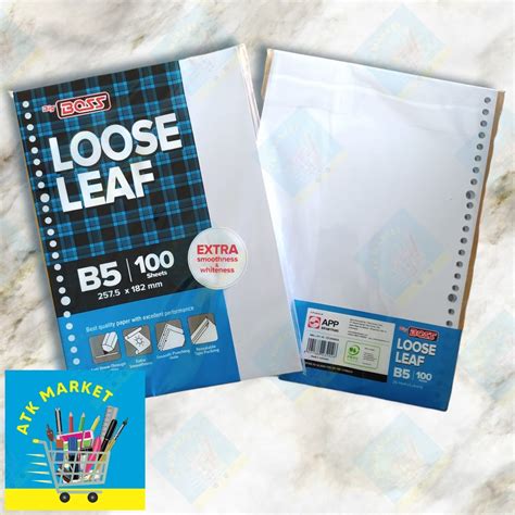 Jual Kertas Loose leaf / Kertas Binder B5 " Blank (polos) " 100 lembar ...