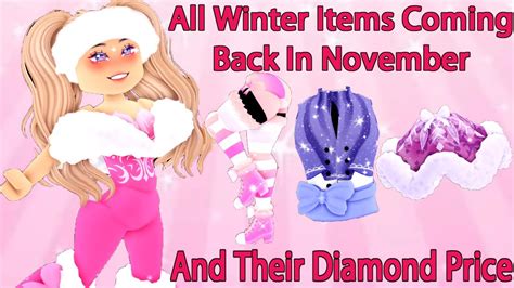 ALL Winter Items Coming Back In November And Their Diamond Price Royale