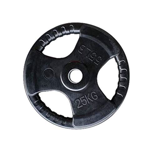 Rubber Gym Weight Plate 25 Kgs Black Dubai