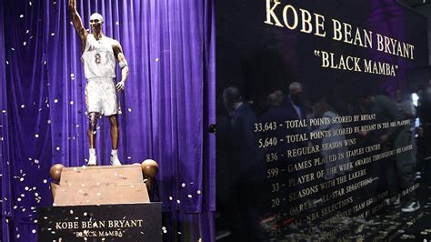 Kobe Bryant's statue unveiled by Los Angeles Lakers