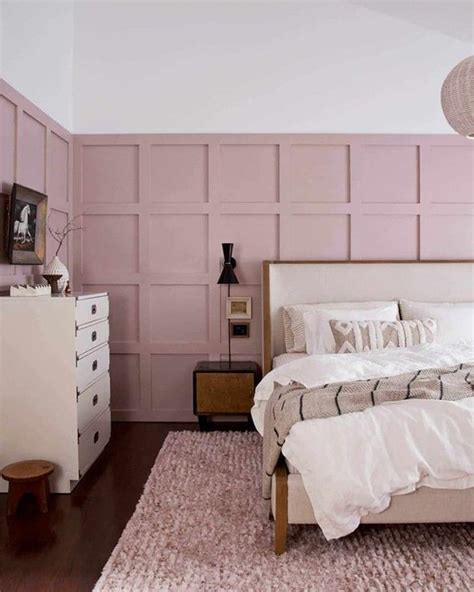 A Dusty Rose Shade Accents Architectural Details In This Beautiful Bedroom 📷mandimakes Link