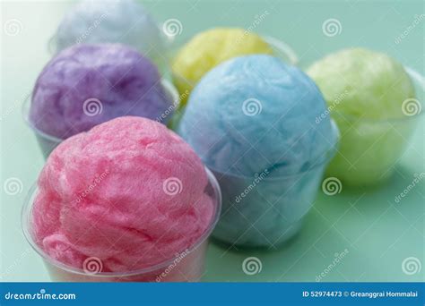 Colorful Cotton Candy In Plastic Cup Stock Image Image Of Pastel