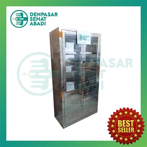 Jual LEMARI OBAT 2 PINTU STAINLESS STEEL Dua Pintu Shopee Indonesia