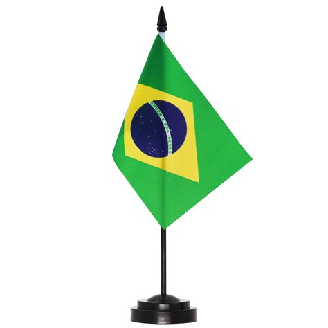 Buy Anley Brazil Deluxe Desk Flag Set X Inch Miniature Brazilian