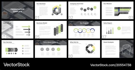 Business presentation templates Royalty Free Vector Image