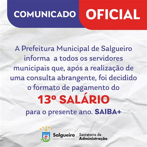 Comunicado Oficial Sobre Pagamento Do Sal Rio