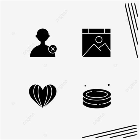 Thematic Vector Solid Glyphs And Editable Symbols Of Delete Man And