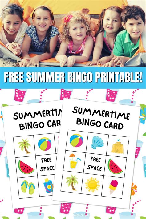 Summer Themed Bingo Cards Free Printable Game