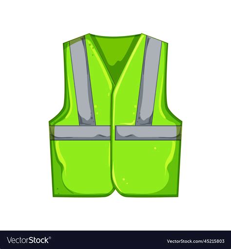 Front Safe Vest Cartoon Royalty Free Vector Image