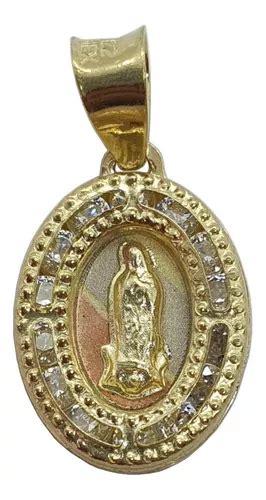 Medalla Virgen De Guadalupe Oro 10k Bautizo Cadena Y Grabado 699 En