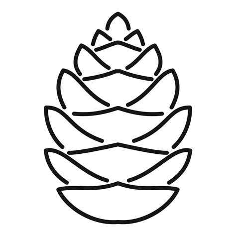 Fall Pine Cone Icon Outline Style Vector Art At Vecteezy