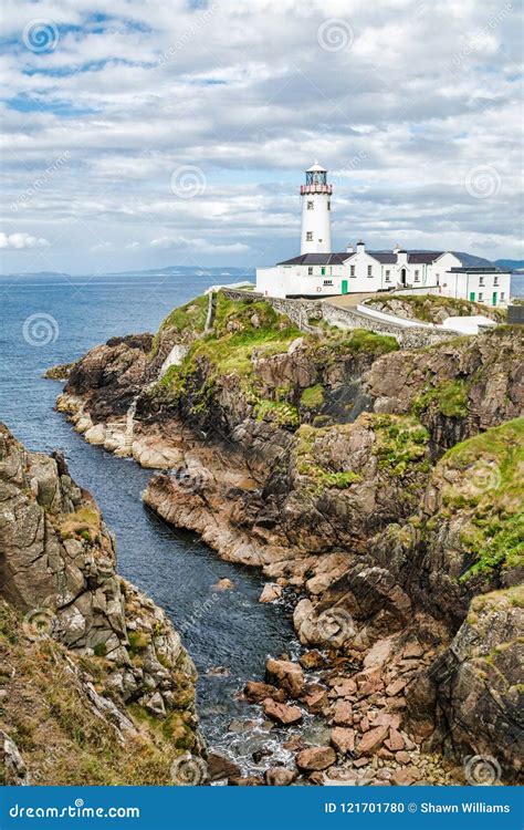 Fanad Lighthouse And Rocky Inlet Stock Photo Image Of Nature Blue