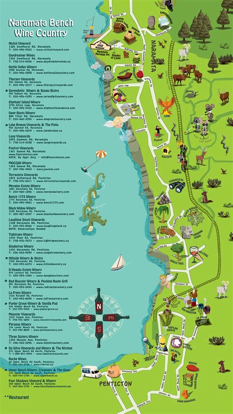 Naramata Bench Wine Country Map Naramata Bench Winery Association