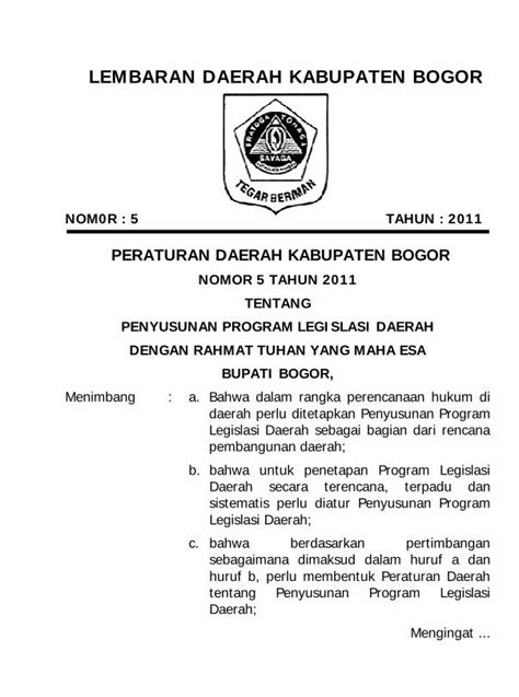 PDF LEMBARAN DAERAH KABUPATEN BOGOR Ditjenpp Kemenkumham Go Id