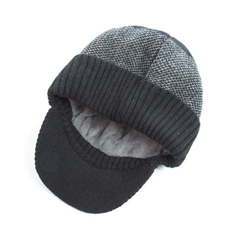 Gorros De Algod N Con Visera De Piel Para Hombre Y Grandado