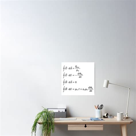 "Maxwell's Equations Integral Form" Poster by PhysicsThisWeek | Redbubble