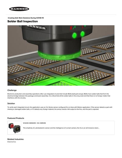 Motion Ai Banner Engineering Solder Ball Inspection Page 1