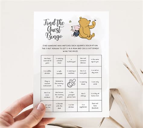 Winnie The Pooh Baby Shower Game Bundle Party Games Pack Etsy