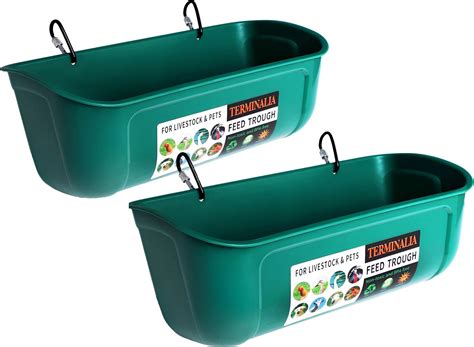 amazoncom  pack duck chicken feeder hanging fence feed trough