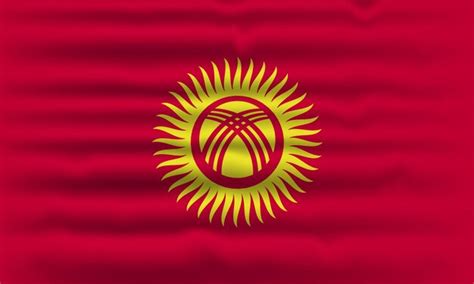 Premium Vector | Kyrgyzstan flag design flag of kyrgyzstan