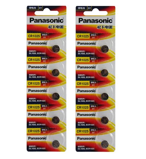 10pcs Lot New Original Panasonic CR1025 CR 1025 3V Lithium Button