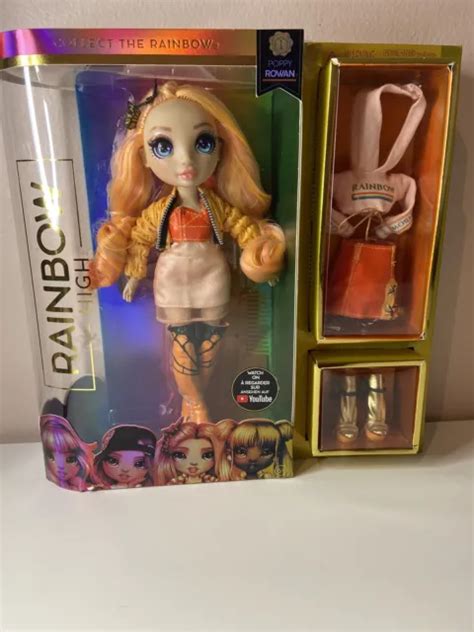 Rainbow High Poppy Rowan Orange Fashion Doll With Outfits