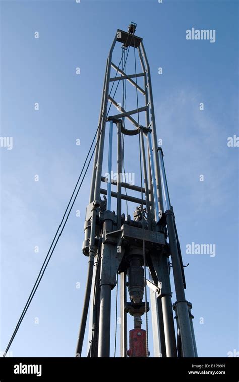 Tower Of Hollow Stem Auger Drilling Rig Stock Photo Alamy