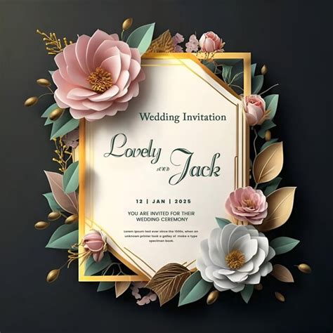 Diseño De Plantillas Para Invitaciones De Boda Archivo Psd Premium