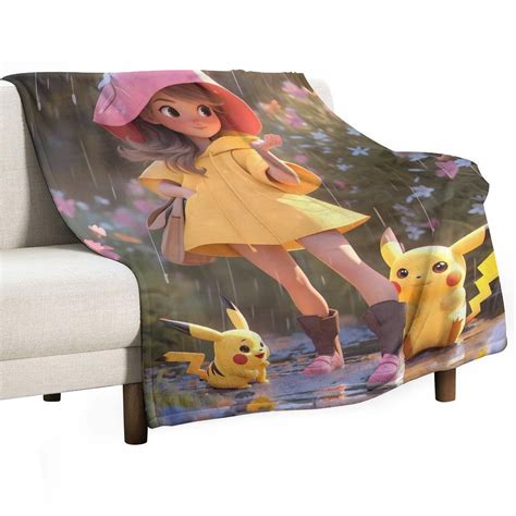 Pokemon Pikachu Throw Blankets For Girl And Boy55 In X 70 In