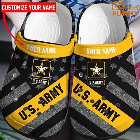 Custom US Army Yellow And Black Crocs - Discover Comfort And Style Clog ...