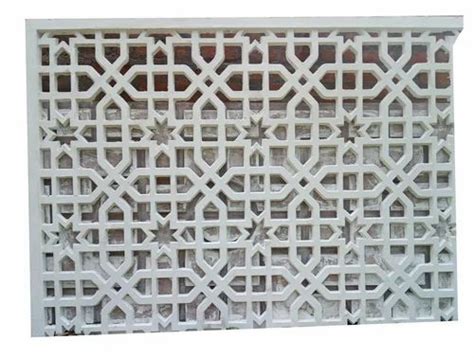 Inch Rectangular White Grc Jali For Home Size X Feet Lxh At Rs