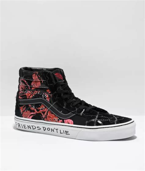 Vans x Stranger Things Sk8-Hi Reissue Black & Red Skate Shoes