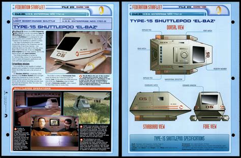 Type Shuttlecraft El Baz Uss Enterprise Ncc D Star Trek