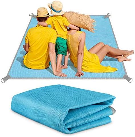 MUXItrabe Tapis De Plage 200x200CM Pliable Tapis Pique Niques