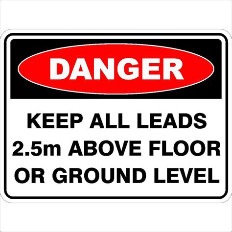 Keep All Leads M Above Floor Or Ground Level Buy Now Discount