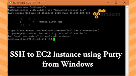 How To Ssh To Ec Linux Instance Using Putty Youtube