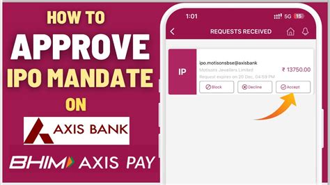 How To Approve Ipo Upi Mandate On Axis Pay Upi Application Accept Ipo