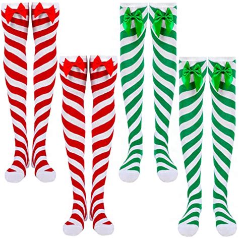 Candy Cane Thigh Highs Best Way To Accessorize Your Holiday Outfit