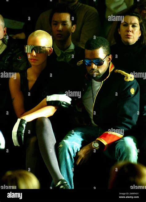 Rap Star Kanye West And Amber Rose Attend Phillip Lims Fashion Show