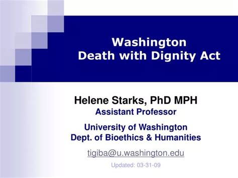 Ppt Washington Death With Dignity Act Powerpoint Presentation Free