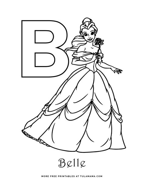 Free Printable Disney Alphabet Coloring Pages Tulamama