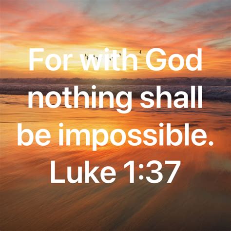 Luke For With God Nothing Shall Be Impossible King James Version