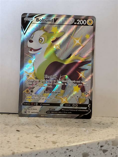 Mavin Boltund V Swsh Shiny Holo Ultra Rare Full Art Pokemon Black