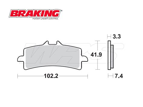 P1R930 SET PASTIGLIE ANTERIORI BRAKING P1R PER PINZE BREMBO GP4 RX