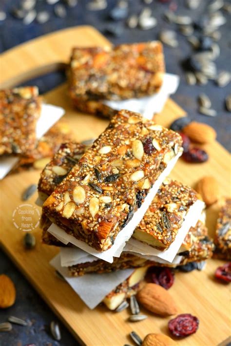 Homemade Energy Bar Dry Fruit Energy Bar Cooking From Heart