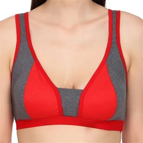 Mcart Plain Fancy Cotton Sports Bra Made In India For Daily Wear Size