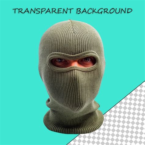 Premium Psd A Man Wearing A Black Mask And A Black Mask Stands In Front